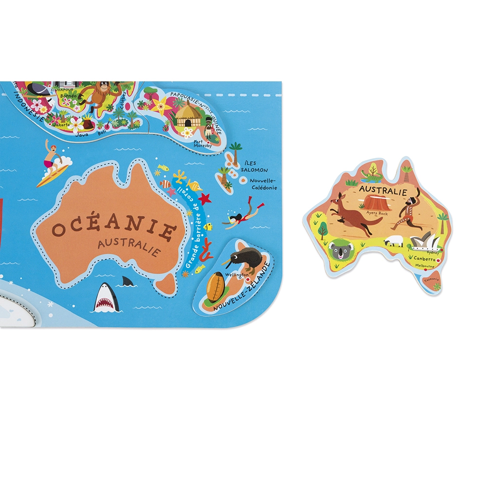 PUZZLE MONDE MAGNETIQUE VERSION FRANCAISE photo 3