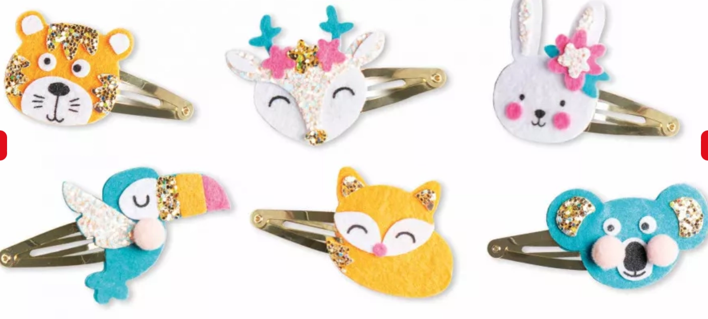 6 Barrettes animaux à créer photo 3