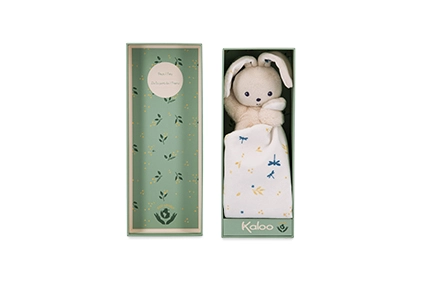 CARRE DOUCEUR DOUDOU LAPIN BLANC DELICAT - 17CM photo 2